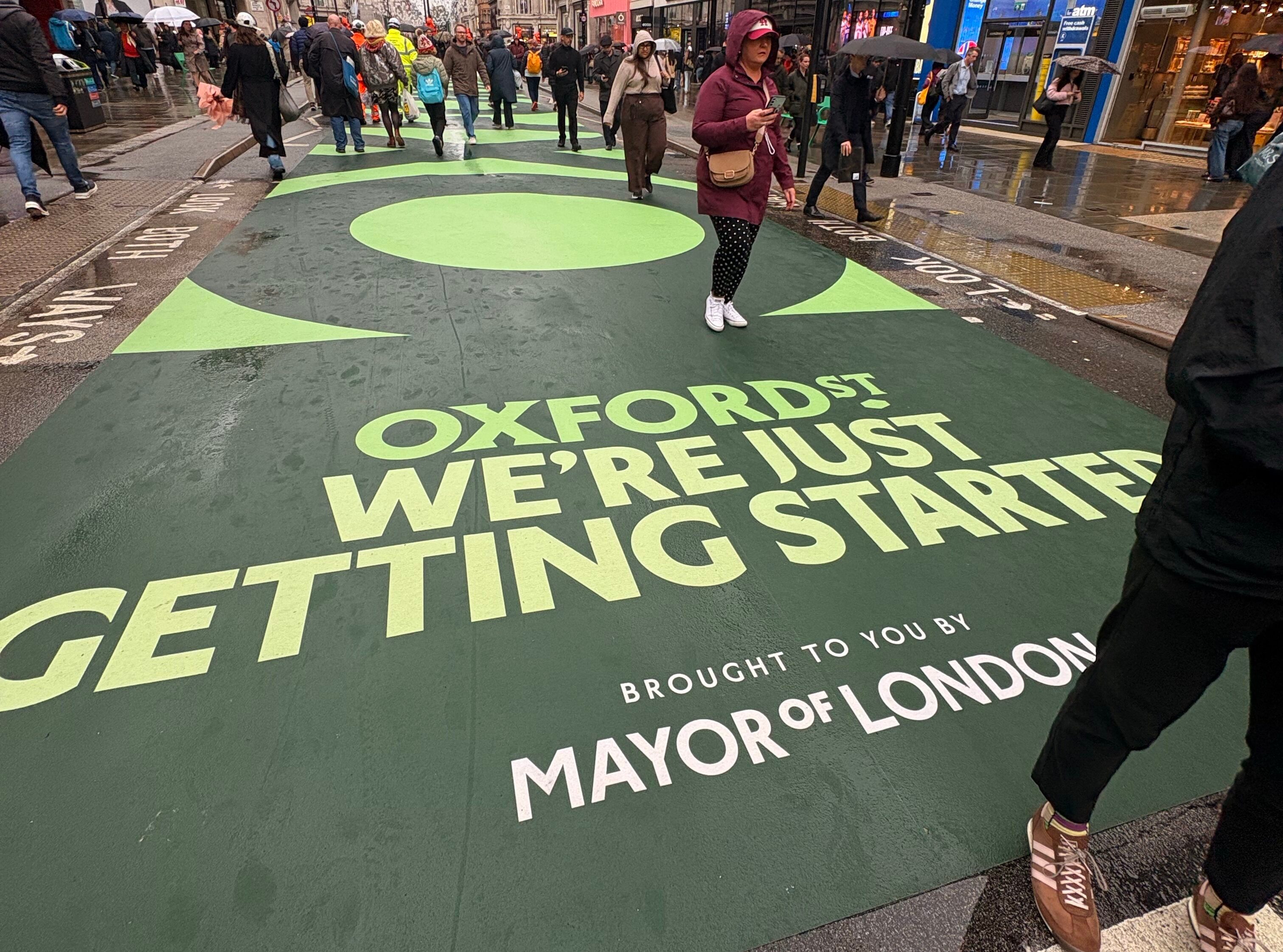 Oxford Street is now traffic free