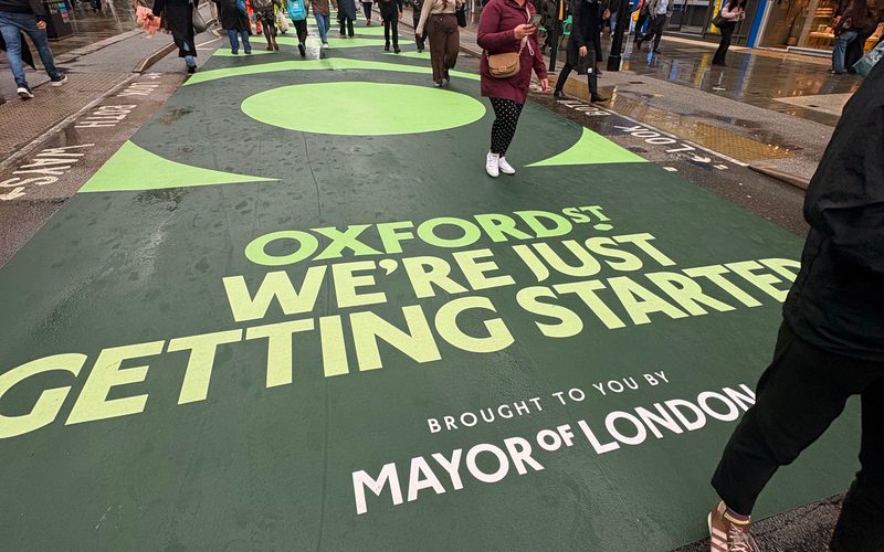 Oxford Street is now traffic free